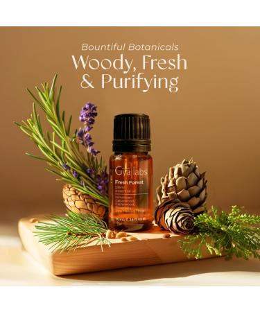 Fresh Forest Essential Oil Blend Diffuser & True Joy Essential Oil for Diffuser Set - Aromatherapy Grade Essential Oils Set - 2x0.34 fl oz - Gya Labs - Buy Online on GoSupps.com
