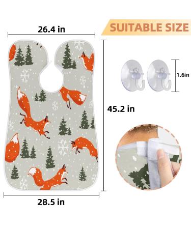 Fox Tree Beard Bib Apron - Non-Stick Waterproof Hair Catcher for Men | Perfect Grooming Gift with 2 Suction Cups - Buy Online on GoSupps.com