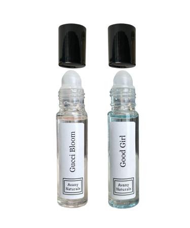 Perfumed Body Oil Samples - Mini Perfumes Women Rollerball Fragrance Oil Small Perfume for Woman Travel Size Cologne 2 pc (Clean Duo)
