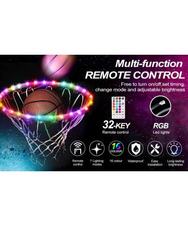 Yomais LED Basketball Hoop Lights | Remote Control | 17 Colors | Waterproof | Super Bright | Outdoor Night Competition | Perfect Gift for Kids - Buy Online on GoSupps.com