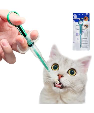 FULUWT Cat Pill Shooter, Dog Pill Gun with 2 Soft Silicone Tips, Pet Medical Dispenser for Baby Animals, Medicine Syringe for Small Animals.