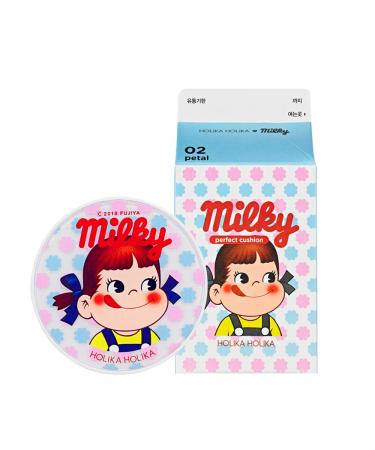 Holika Holika PEKO Milky Hard Cover Perfect Cushion SPF50+PA++++ 14g (01 Warm Ivory)
