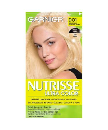 Garnier Nutrisse Ultra Color Permanent Hair Colour Intense Bleach Cream DO1 Nourished Hair Enriched With Avocado Oil 1 Application BLEACH Do1 Intense Bleach
