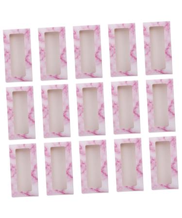 40pcs Eyelash Box Makeup Fake Eyelashes Care Marble Eyelash Cases Makeup Storage Organizer Empty Lash Case Empty Eyelash Organizer False Storage Box Paper Cosmetic Pink