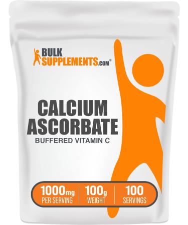 BULKSUPPLEMENTS.COM Calcium Ascorbate Powder - Buffered Vitamin C - Calcium Supplement Powder - Calcium Powder - Vitamin C Supplement - 1000mg per Serving 100 Servings (100 Grams - 3.5 oz)