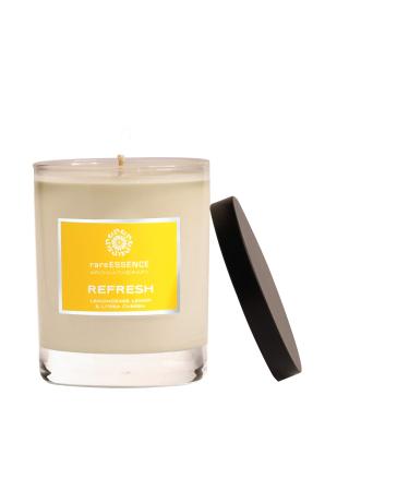 rareEssence - Aromatherapy Spa Candle - Refresh - ( Lemongrass Lemon & Litsea Cubeba ) - 6 OZ