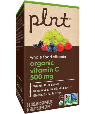 plnt Organic Vitamin C a Whole Food Vitamin a Immune and Antioxidant Support a 500 MG (60 Organic Capsules) - Buy Online on GoSupps.com