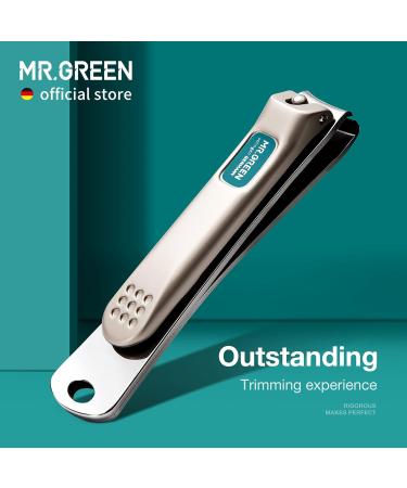 MR.GREEN Stainless Steel Nail Clippers with Curved Blades and Nail File - Medium Size - Buy Online on GoSupps.com