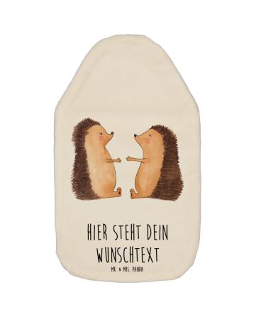 Mr. & Mrs. Panda Personalized hot water bottle Igel Love - personalized gifts personalized heat bottle cover personalized white personalized