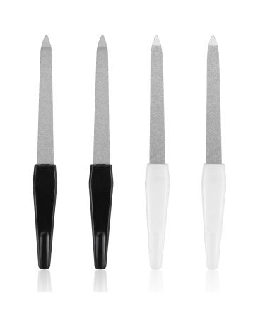4pack Metal Nail Files Professional Nail Files with Anti Slip Handle for Natural Nails Double Sided Sapphire Grit for Shaping Styling Gel and Acrylic Nails Nails Accessories Tools for Home Salon - Buy Online on GoSupps.com