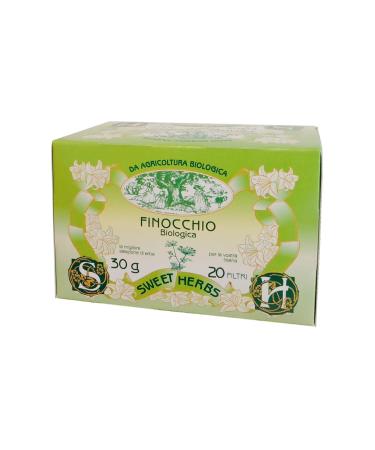 Apicoltura Brezzo Sweet Herbs | Digestive Fennel Tea | Organic Fennel Infusion After Meals - 20 Individually Filtered Tea Bags (30g)