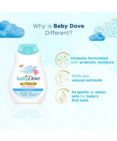 Dove Baby Rich Moisture Shampoo - 200ml | Gentle Cleansing for Soft Baby Hair - Buy Online on GoSupps.com