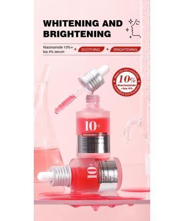 Niacinamide 10 + TXA 4 Serum Hyaluronic Acid Tranexamic acid Facial Serum for Glass Skin Clarifying Radiant Complexion with Natural Color Korean Skin Care (30ml /1.01 fl.oz) - Buy Online on GoSupps.com