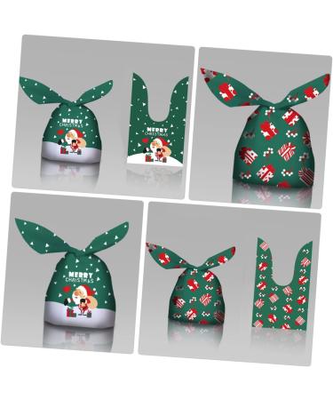 KOMBIUDA Christmas Pouches 100pcs Christmas Wrapping Bag Candy Bags Small Christmas Bags Festive Packing Bags Nougat 22.5x13.5x0.2cm Green - Buy Online on GoSupps.com