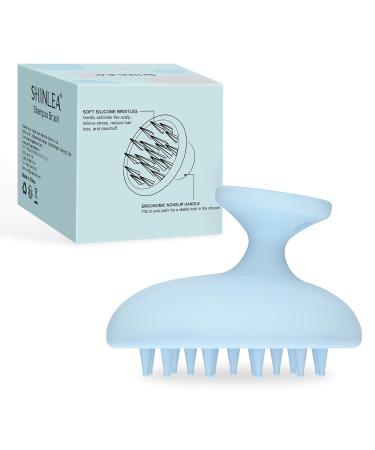 Shinlea Scalp Massage Brush - Soft Silicone Shampoo Brush for Hair Growth Dandruff Relief & Head Massage - Wet & Dry Use - Blue - Buy Online on GoSupps.com