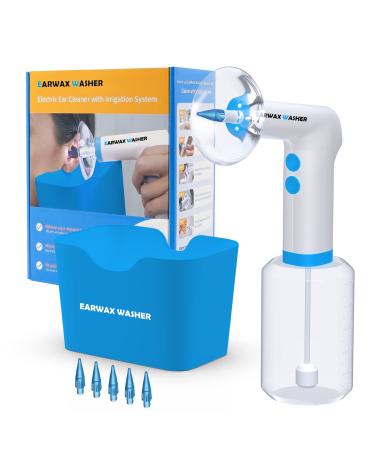 Ear Wax Removal Kit Tool - Rechargeable Electric Ear Irrigation Kit Easy to Operate Earwax Removal Kit Irrigation System with 4 Pressure Modes Effective Ear Wax Remover for Adults (Cleaner)