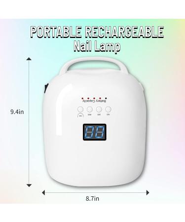 BIDUO Rechargeable 86W UV LED Cordless Nail Lamp with 4 Timer Settings and Smart Sensor - White - Buy Online on GoSupps.com