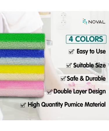 NOVAL 4-in-1 Foot Pumice Stone Set - Callus Remover & Exfoliator Tool for Pedicure (Pack of 4) - Buy Online on GoSupps.com