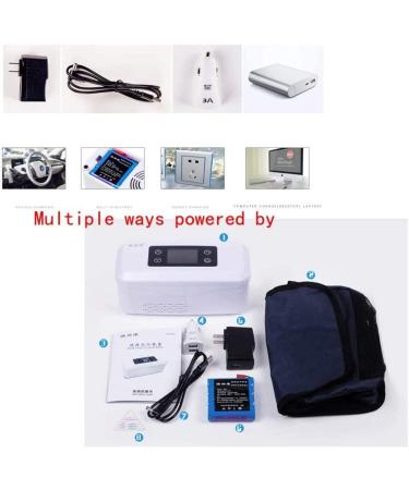 15H Portable Insulin Cooler 2-8 Intelligent Constant Temperature Mini Drug Refrigerator USB Charge LED Display Drug Reefer Travel Case with Bag - Buy Online on GoSupps.com