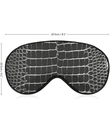 Distressed Crocodile/Snake Skin Texture Sleep Mask - Adjustable Strap, Blocks Light for Night Travel - Men/Women - Buy Online on GoSupps.com