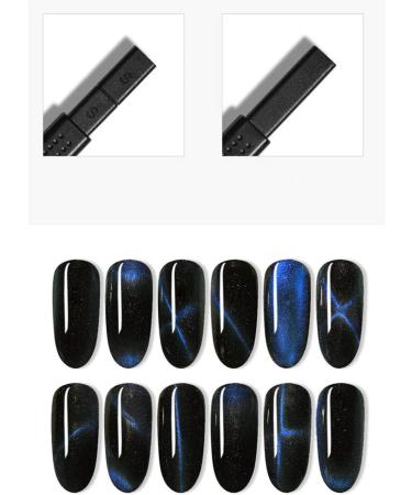 Muuzoning 6-Piece Nail Art Magnetic Stift Set | 3D Cat Eye Magic Manicure Tools | DIY Double-Head Nail Art Board & Magnet Stick - Buy Online on GoSupps.com