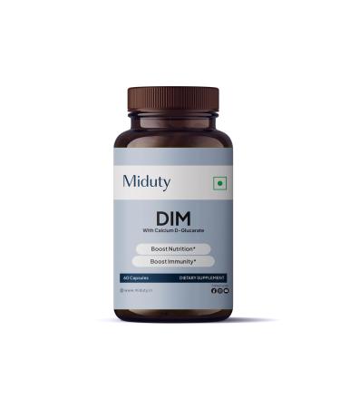 Miduty by Palak Notes - DIM(Diindolylmethane) - Chaste Berry Extract - Calcium D-Glucarate - Gluten Free - Non-GMO - 60 Capsules