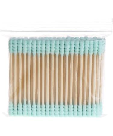 Rtengtunn 100pcs Double Head Cotton Swabs - Cosmetic Makeup & Ear Bud Cleaning Tools - Blue - Buy Online on GoSupps.com