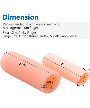 JKcare Large Silicone Finger Sleeves - 10 Pack for Trigger Finger, Arthritis, Corns, Calluses - Finger Support & Pain Relief - Buy Online on GoSupps.com