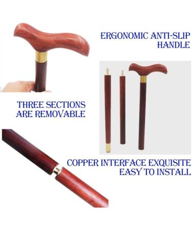 Wooden Cane The Elderly Lightweight Folding Crutches Anti-Skid Sticks Portable Wood Sticks Red It's so Kind of You Safehappy - Buy Online on GoSupps.com