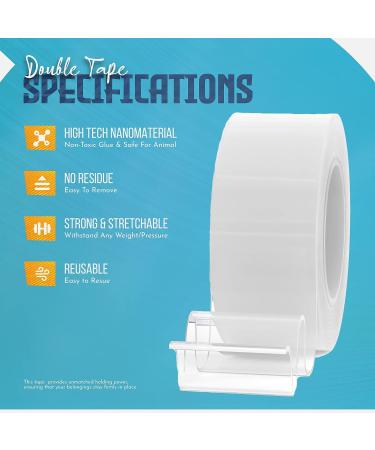 FREEZIUM Nano Tape - Heavy Duty Double Sided Mounting Tape 1.8 x 12.5ft, Multi-Purpose for Metal, Glass, Frames & More - Buy Online on GoSupps.com