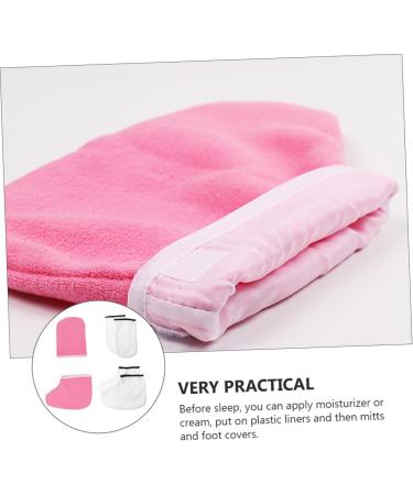 minkissy 4 Pairs Hand and Foot Mask Moisturizing Hand Gloves Exfoliating Glove Silicone Paraffin Wax Mitts Booties Paraffin Wax Bath Accessories Fabric Paraffin Socks Gel Sokcs Thicken Set - Buy Online on GoSupps.com
