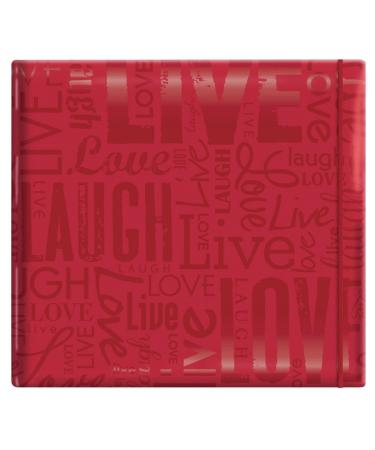 MCS Expressions Collection Live Laugh Love Expandable 10-Page Scrapbook Album with 12 x 12 Inch Pages  13.5 x 12.5 Inch  Red - Buy Online on GoSupps.com