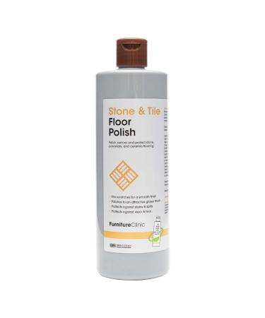 Furniture Clinic Stone & Tile Floor Polish | Revitalize and Protect | Formulated for Porcelain & Ceramic Floors | Quick-Drying with a Shiny Protective Finish | 17oz / 500ml