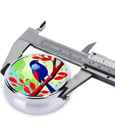 Red Leaf Birdround Pill Box - 3 Compartment Travel Organizer | Portable Pill Box for Convenient Travel - Buy Online on GoSupps.com