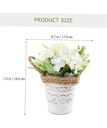 Zerodeko Potted Hydrangea Blue Faux Flowers Ceramic Decor Green Home Decor Spring Decorations for Home Fake Flower Adornment Outdoor Decoration Faux Hydrangea White Props Plastic Artificial White 17x17x19cm - Buy Online on GoSupps.com