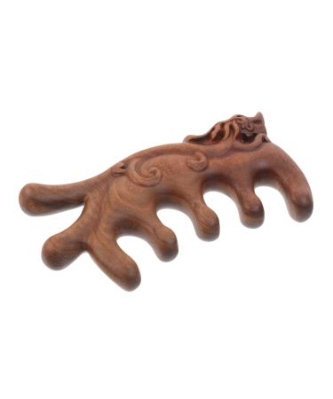 Tovinanna sandal wood combing scalp massage device simple massage comb from wood massage comb from wood reliable massage comb practical massage device body massage device 11.50x6.00x1.70cm brown