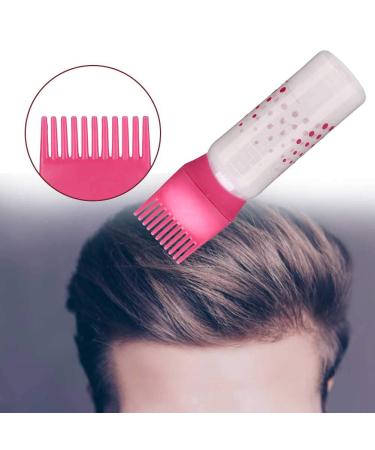 Hair Tard Bottle with Comb Applicator - 170ml Shampoo Squeeze Bottle for Salons & Barbershops (Rose Red) - Buy Online on GoSupps.com