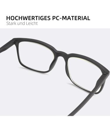 Zenottic Men's Blue Light Blocking Reading Glasses - Classic Anti-UV400 Design | Black 0.0 Prescription - Buy Online on GoSupps.com