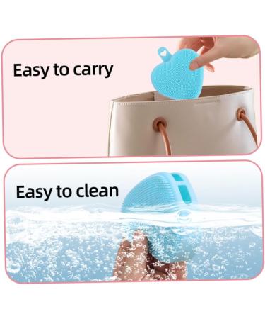 minkissy Exfoliator Brush Exfoliate Brush Silicone Face Scrubber Heart Shaped Face Brush Double Side Face Brush Manual Exfoliating Brush Face Cleansing Brush Scrubber Facial Brush Pores 9.8x8.4cm - Buy Online on GoSupps.com