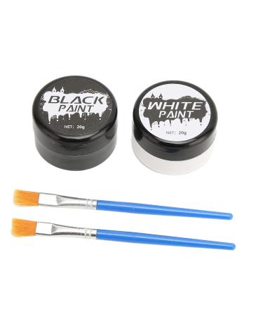 Black & White Face Body Paint Kit for Halloween Easy Apply Wash Off | Cosplay Clown Zombie Makeup - Buy Online on GoSupps.com