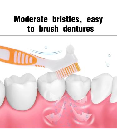 4-Piece Denture Brush Set | Double Head & Precision Tip | Best Cleaning Brushes for Prostheses Retainers & Aligners - Buy Online on GoSupps.com