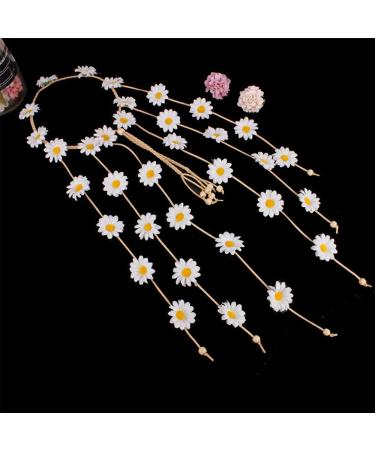 Boho Sunflower Headband with Tassel Beads - Women's Floral Hair Accessory - Buy Online on GoSupps.com