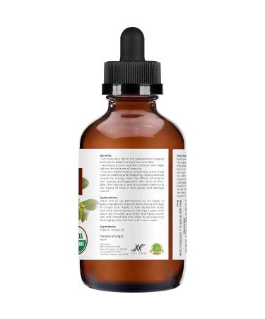 Organic Jojoba Oil - 4 oz | Golden, Unrefined & Cold Pressed | For Face, Hair, Body & Skin Care | Stretch Marks & Cuticles | Moisturizing Carrier Oil | Hexane-Free - Buy Online on GoSupps.com