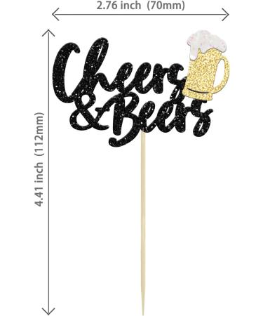 24 Pack Cheers and Beers Cupcake Toppers Glitter Beer Mug Cake Pick Decorations for Baby Shower Birthday Beers Festival Themed Party Supplies Type 1 - Buy Online on GoSupps.com