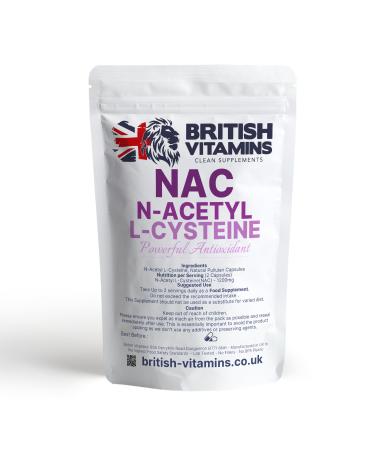 NAC N Acetyl Cysteine 600mg Each Capsule 1200mg - Serving Clean Genuine No Fillers Added || 120 Vegan Capsules