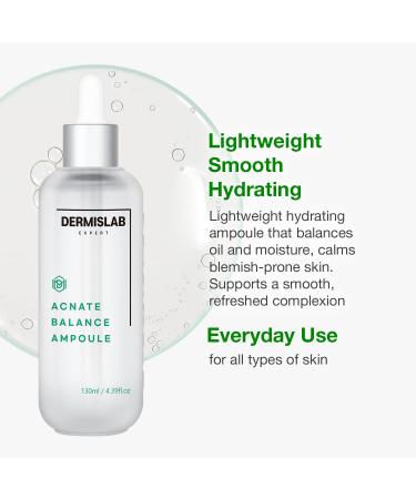 DERMISLAB Acnate Balance Ampoule 130ml (4.40oz) Lightweight Hydrating Ampoule for Oil-Moisture Balance and Blemish-Prone Skin Korean Skincare - Buy Online on GoSupps.com