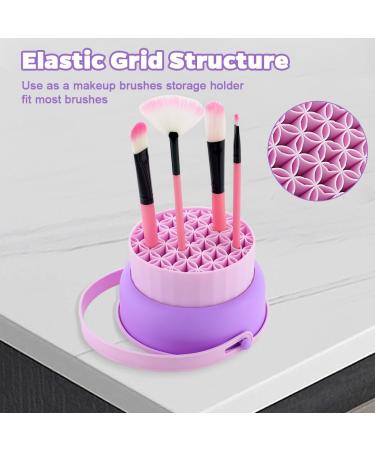 Buy Zxbaers 3-in-1 Makeup Brush Cleaner Mat | Portable Silicone Cleaning Bowl & Drying Holder - 20 Brush Protectors Included - Buy Online on GoSupps.com