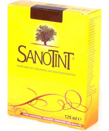 Sanotint - Hair color No. 06 "Dark brown" - 1x 125 ml - natural hair color with valuable vegetable active ingredients - with gold brain grape leaf extract olive extract and birch extract dark brown 125 ml (1 Pack) - Buy Online on GoSupps.com