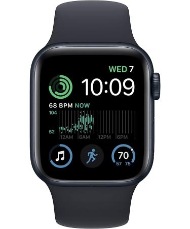 Apple Watch SE (2nd Gen) GPS 40mm Smart Watch w/Midnight Aluminum Case & Midnight Sport Band - M/L. Fitness & Sleep Tracker, Crash Detection, Heart Rate Monitor, Retina Display, Water Resistant Midnight Aluminium Case with Midnight Sport Band 40mm 40mm M/ - Buy Online on GoSupps.com