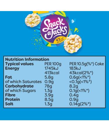 Snack a Jacks Salt and Vinegar Sharing Rice Cakes Crisps - 4.12 Oz - Buy Online on GoSupps.com
